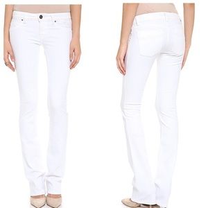 DL 1961 Cindy slim bootcut white jeans